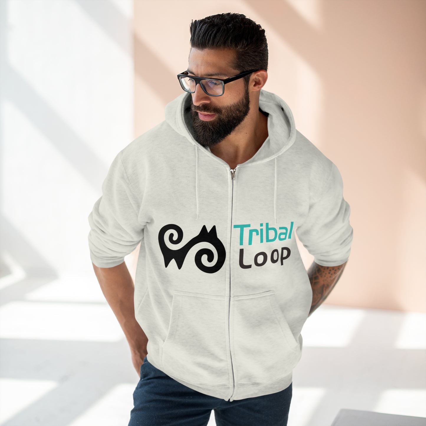 Tribal Loop Unisex Zip Hoodie