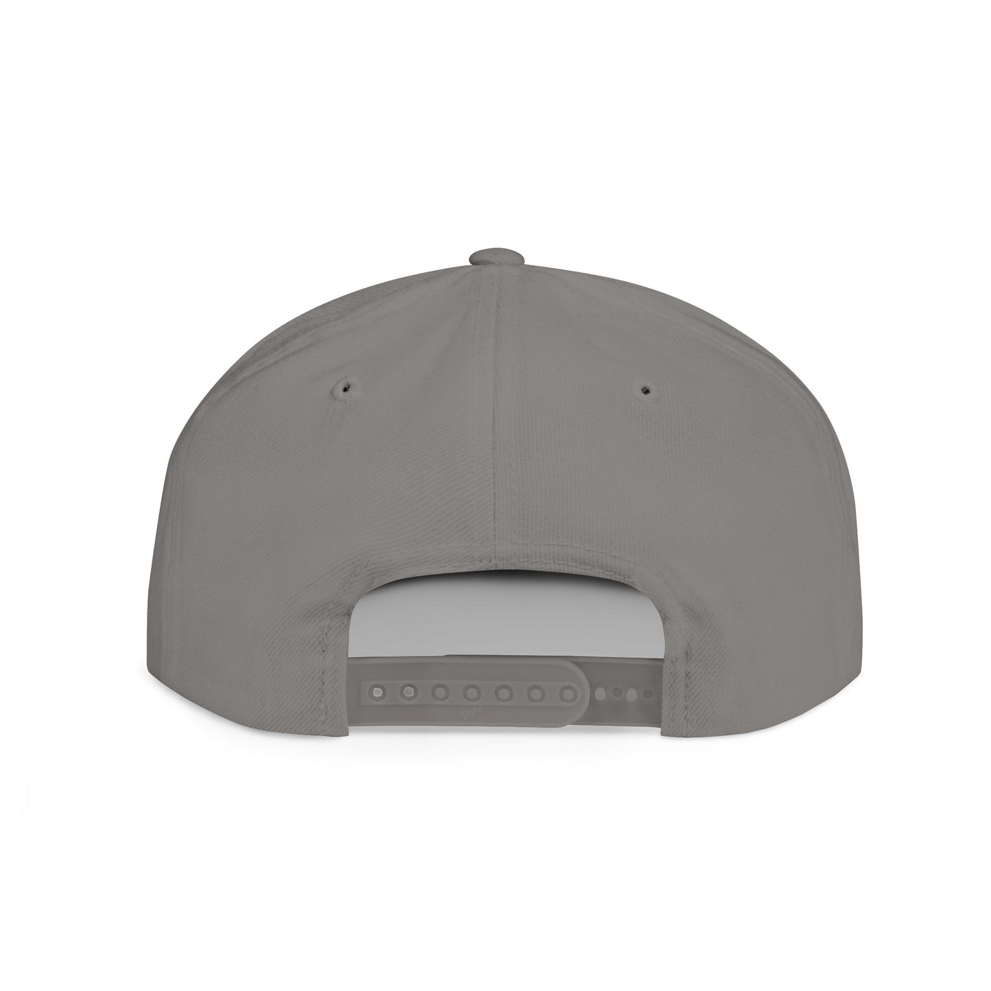TribalLoop Flat Bill Snapback Hat — White Embroidered Logo Cap