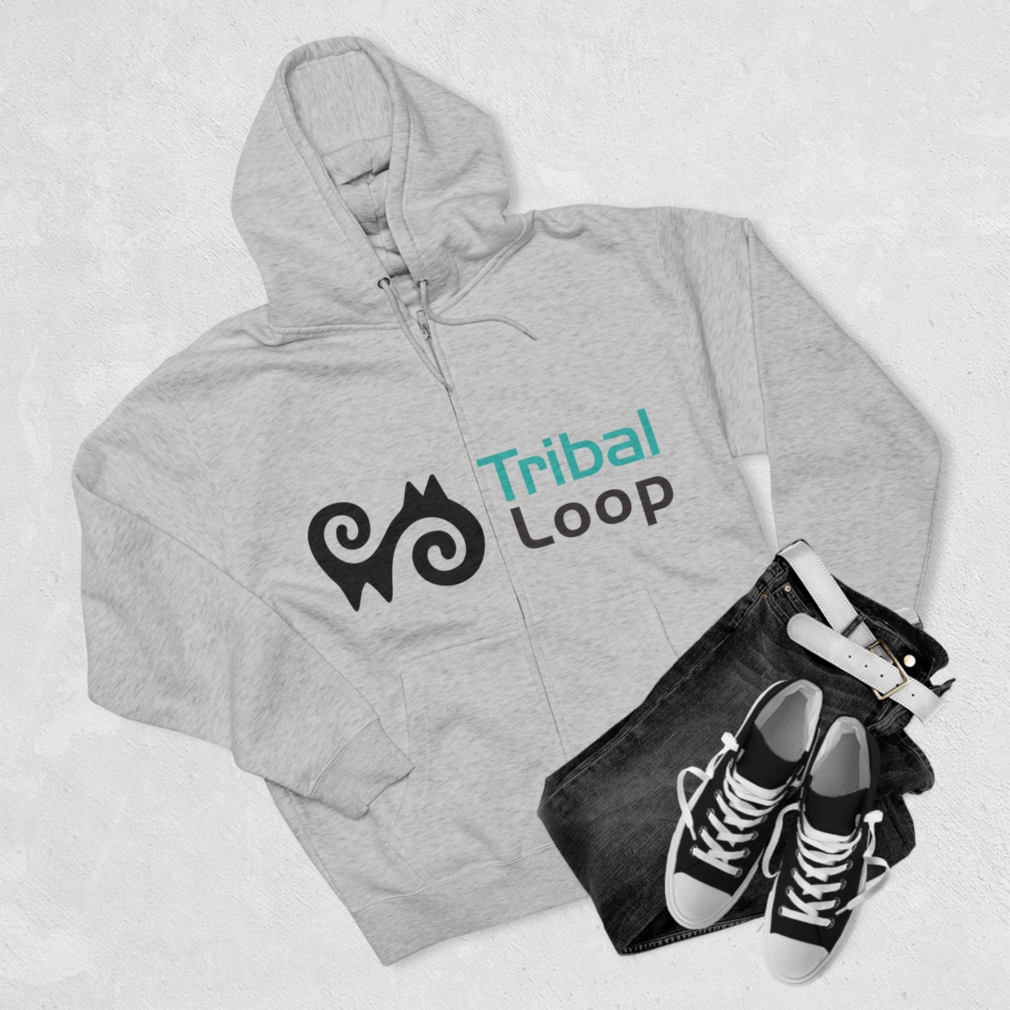 Tribal Loop Unisex Zip Hoodie