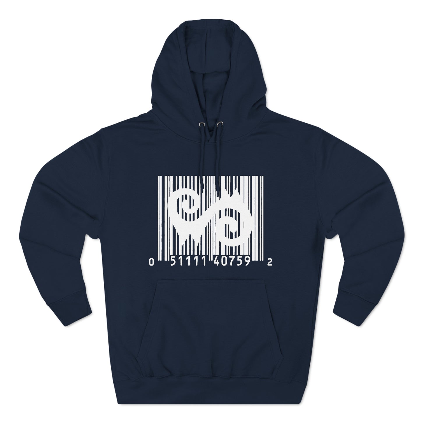 Tribal-loop Three-Panel Fleece Hoodie