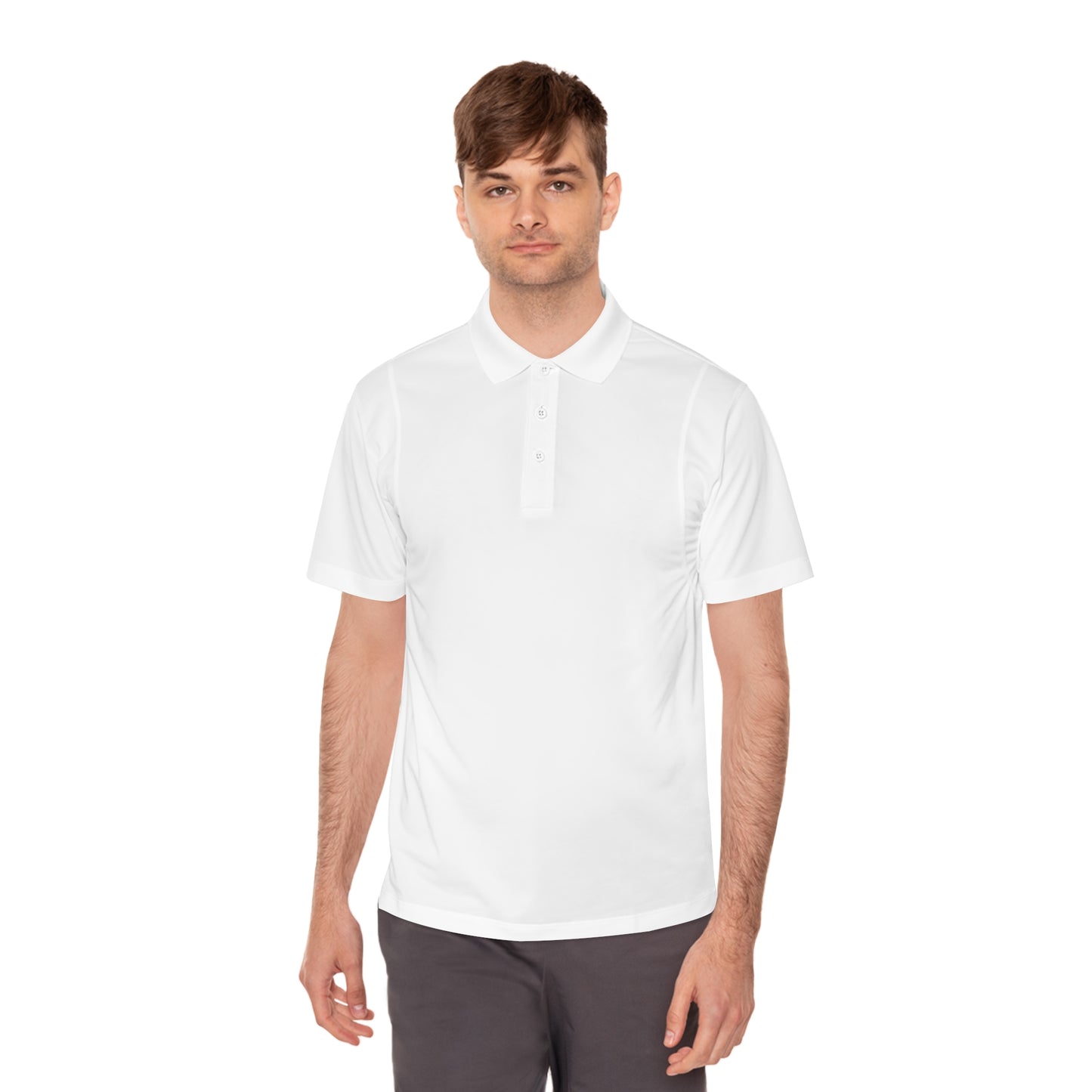 Tribal Loop Men's Sport Polo Shirt — White Lion
