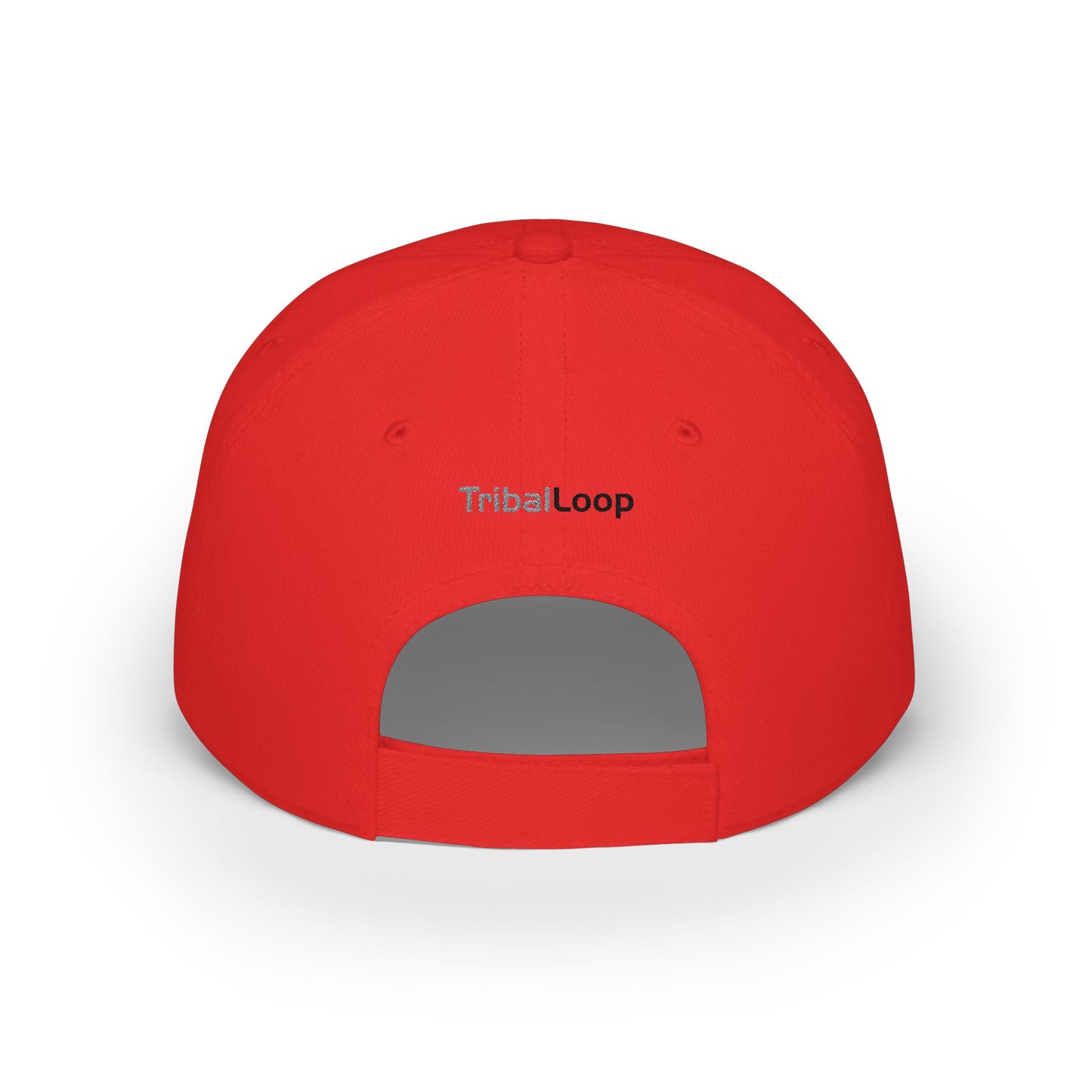 Tribal Loop Low Profile Baseball Cap — Embroidered Tribal adinkra identity Design Hat