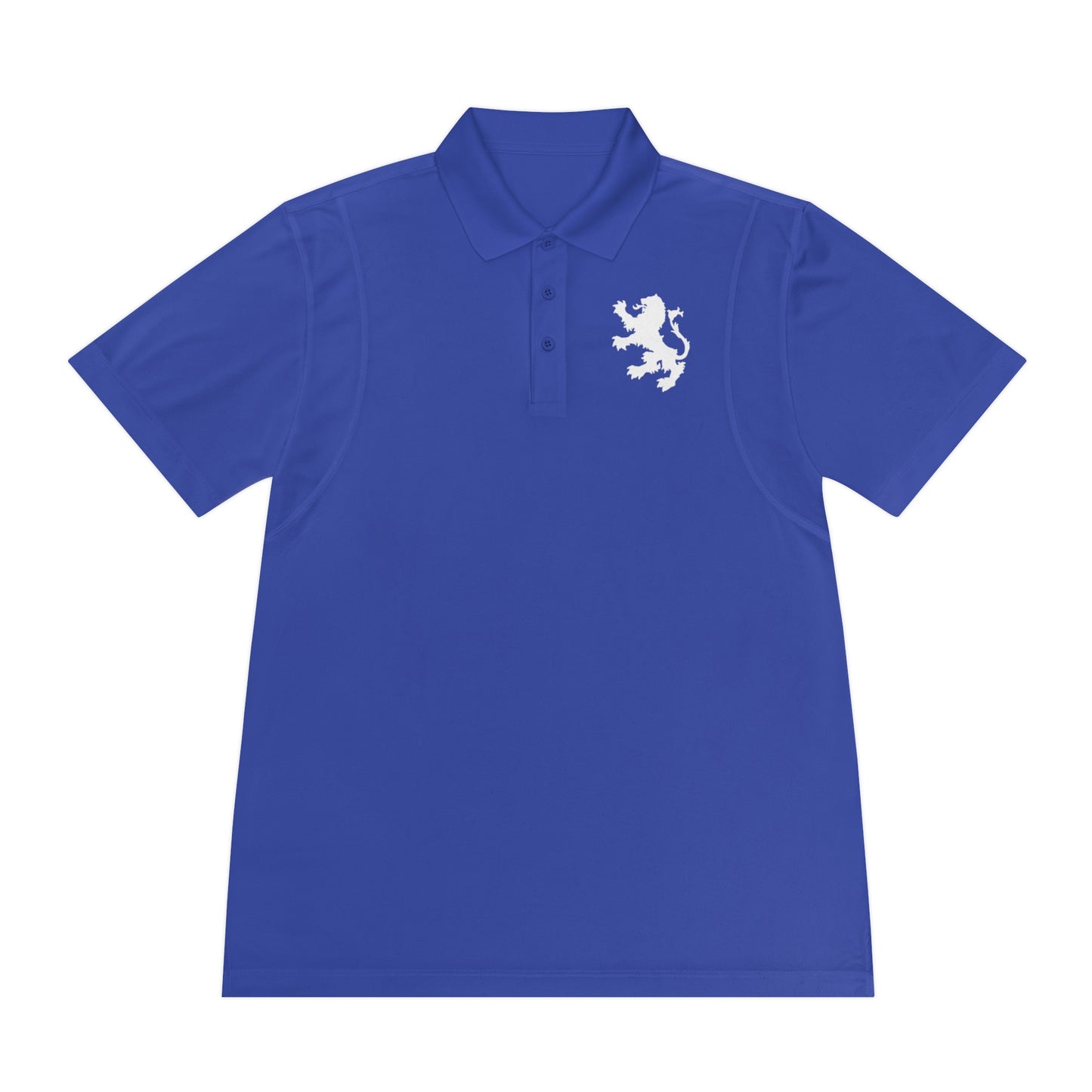 Tribal Loop Men's Sport Polo Shirt — White Lion