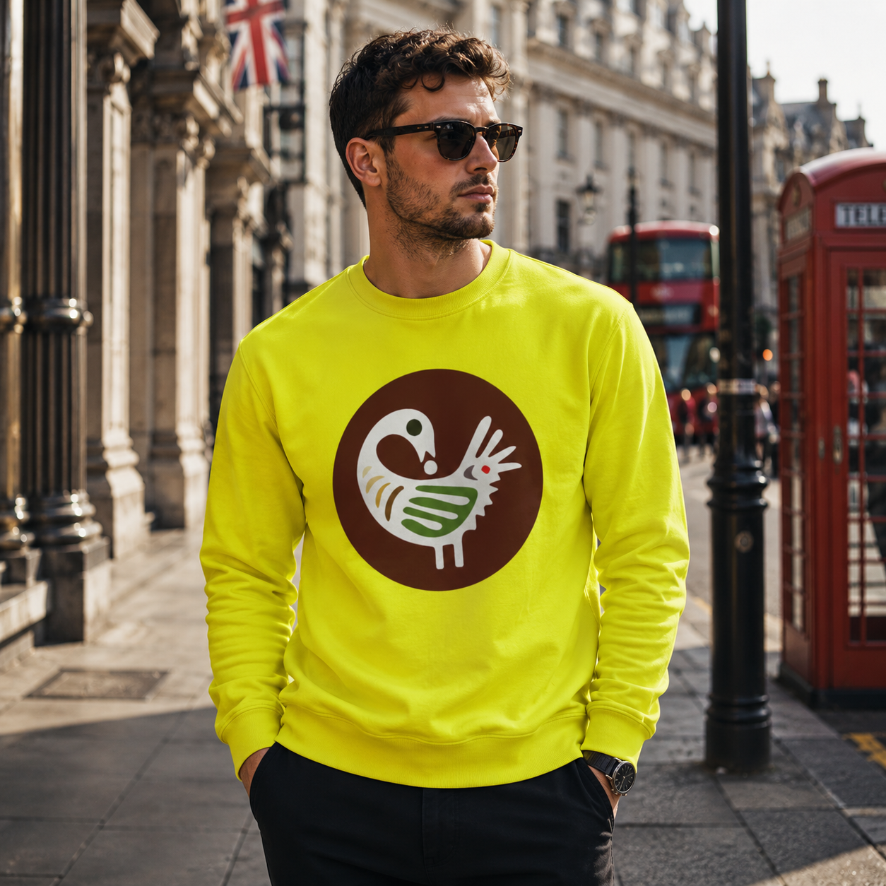 Adinkra Sankofa Retro Bird | Tribal Loop