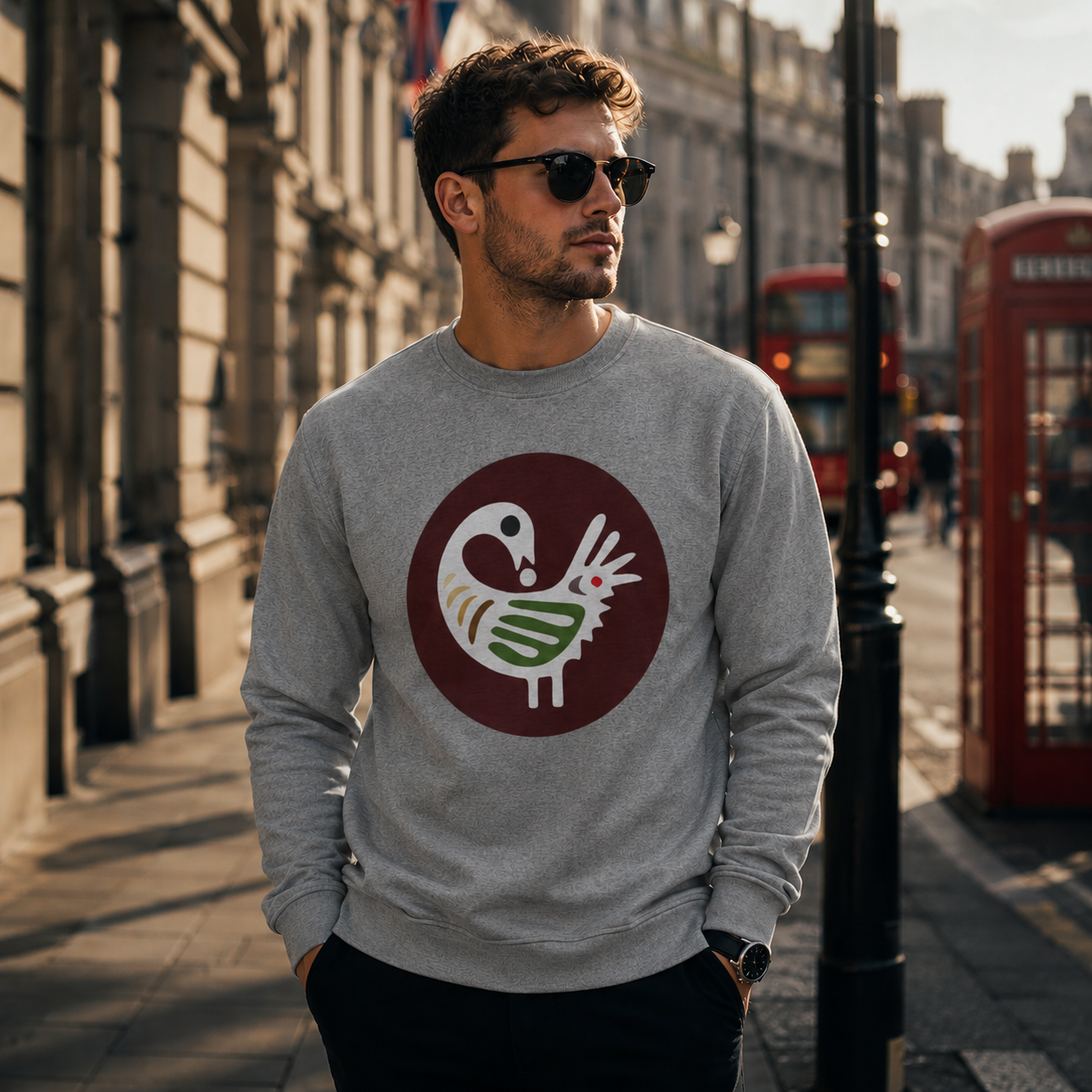 Adinkra Sankofa Retro Bird | Tribal Loop