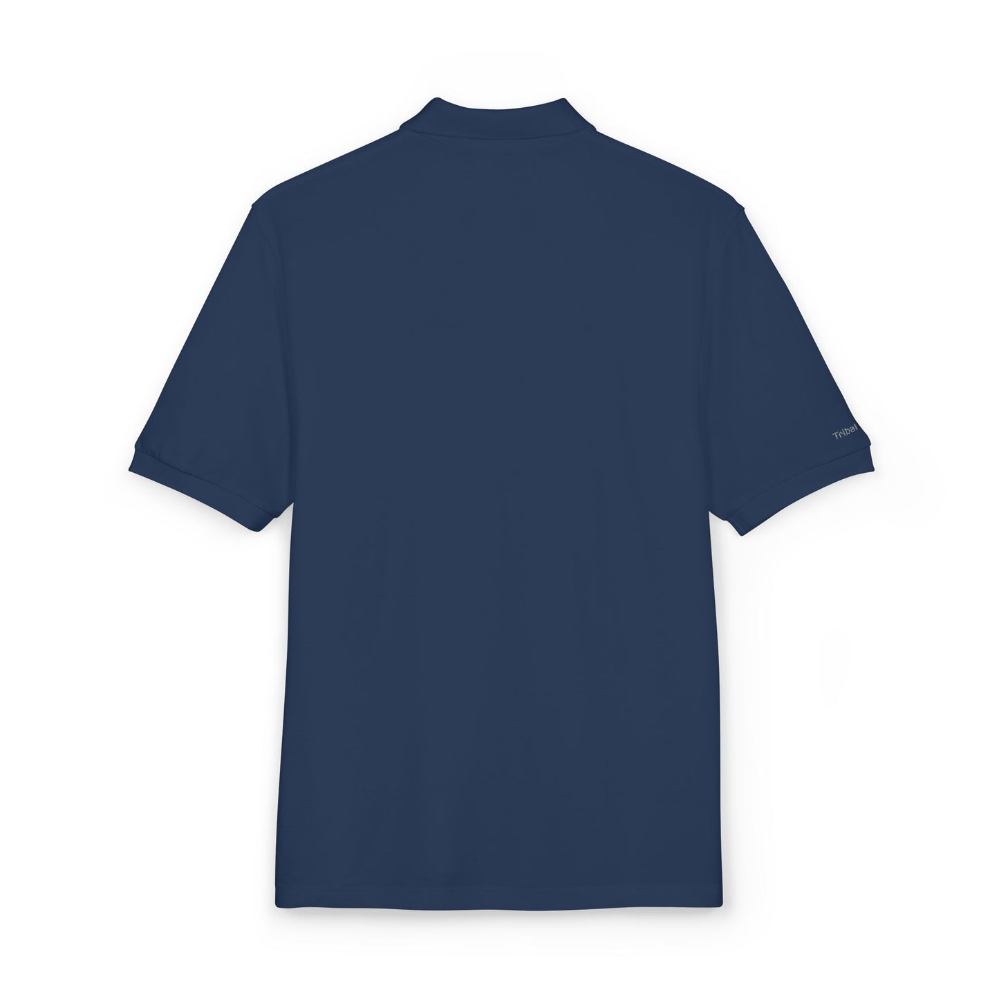 Tribal Loop embroidered Adinkra inspired Polo Shirt — Classic Crest Chest Logo