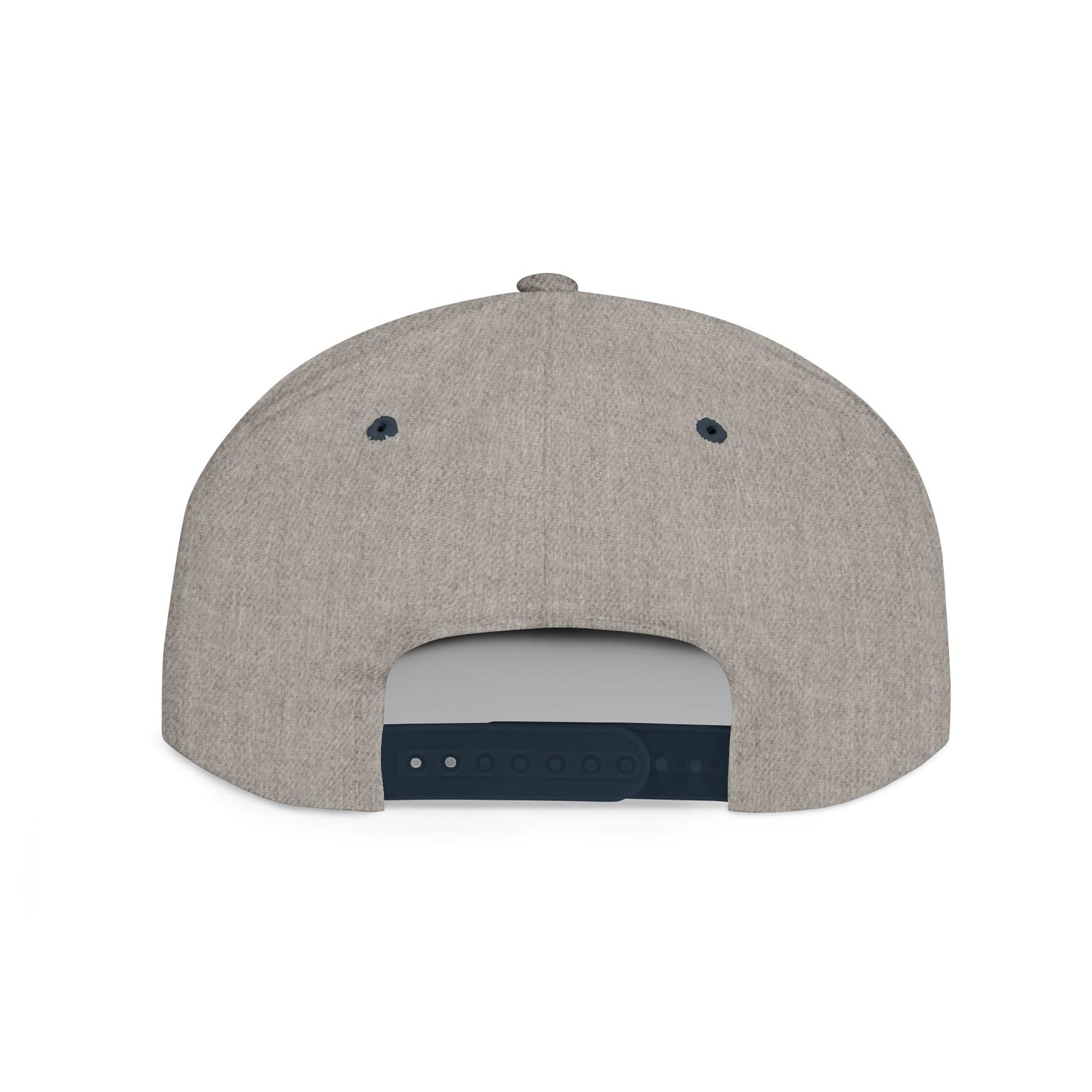 TribalLoop Flat Bill Snapback Hat — White Embroidered Logo Cap