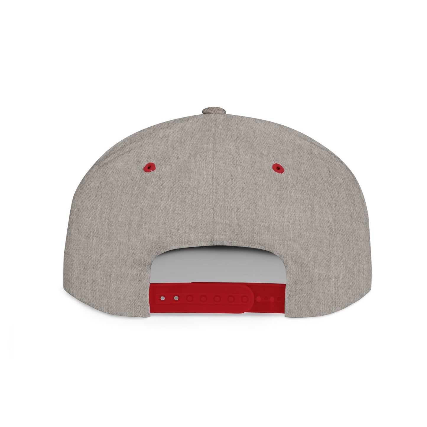 TribalLoop Flat Bill Snapback Hat — White Embroidered Logo Cap
