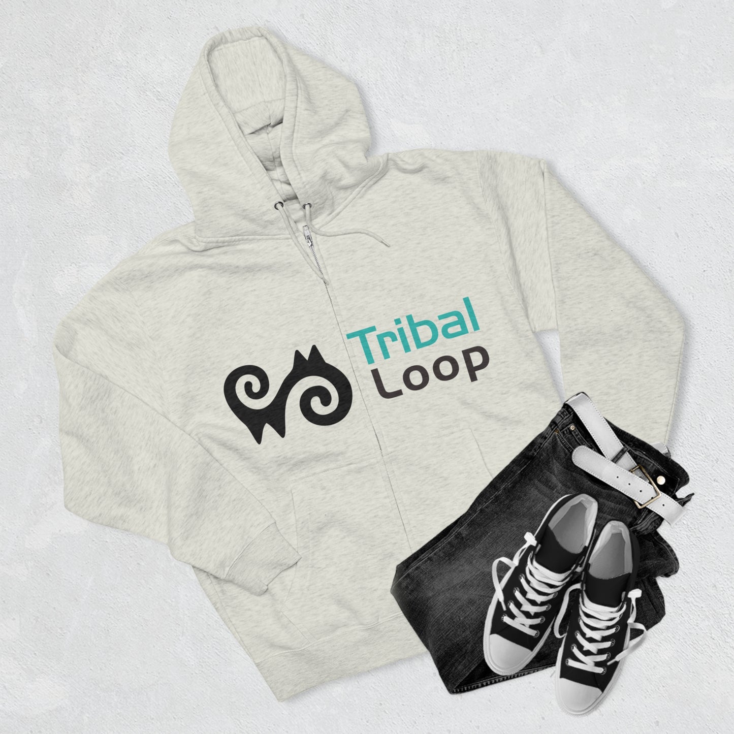 Tribal Loop Unisex Zip Hoodie
