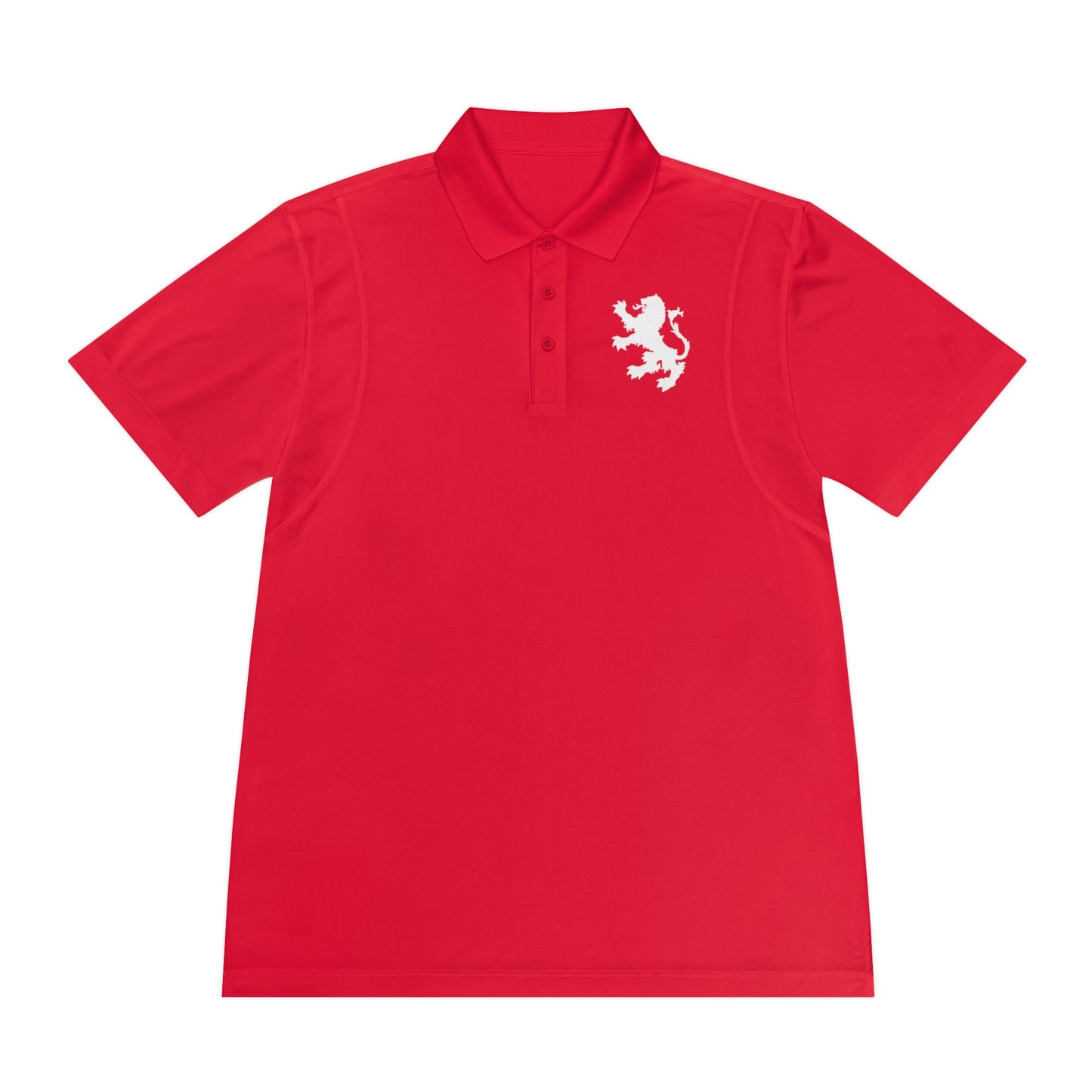 Tribal Loop Men's Sport Polo Shirt — White Lion