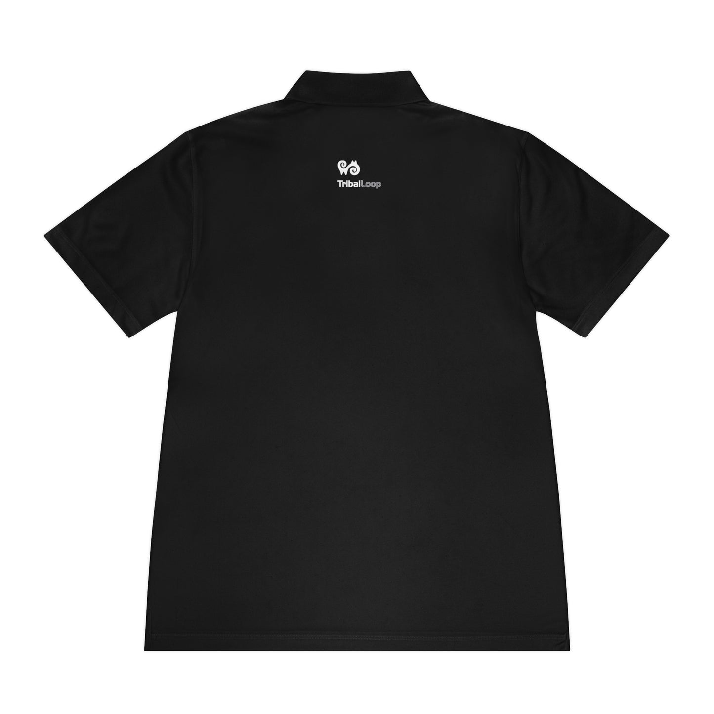 Tribal Loop Men's Sport Polo Shirt — White Lion