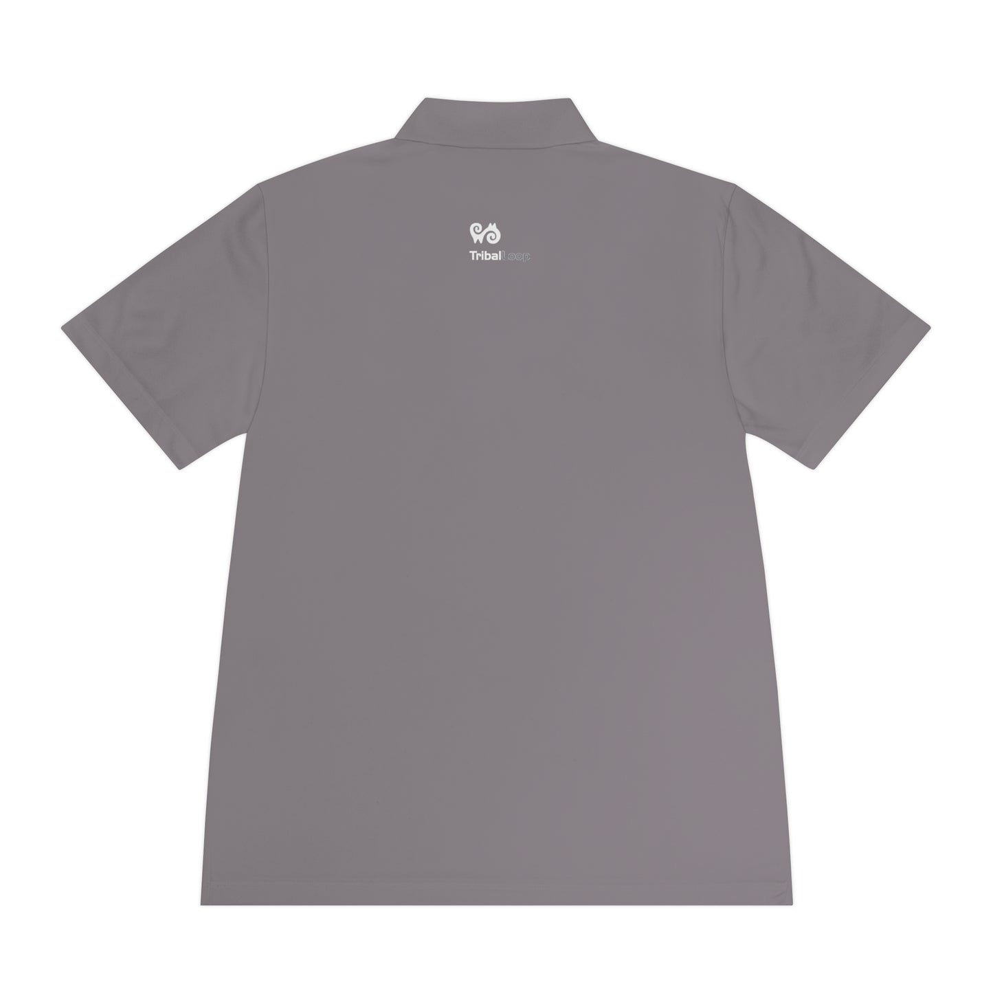 Tribal Loop Men's Sport Polo Shirt — White Lion