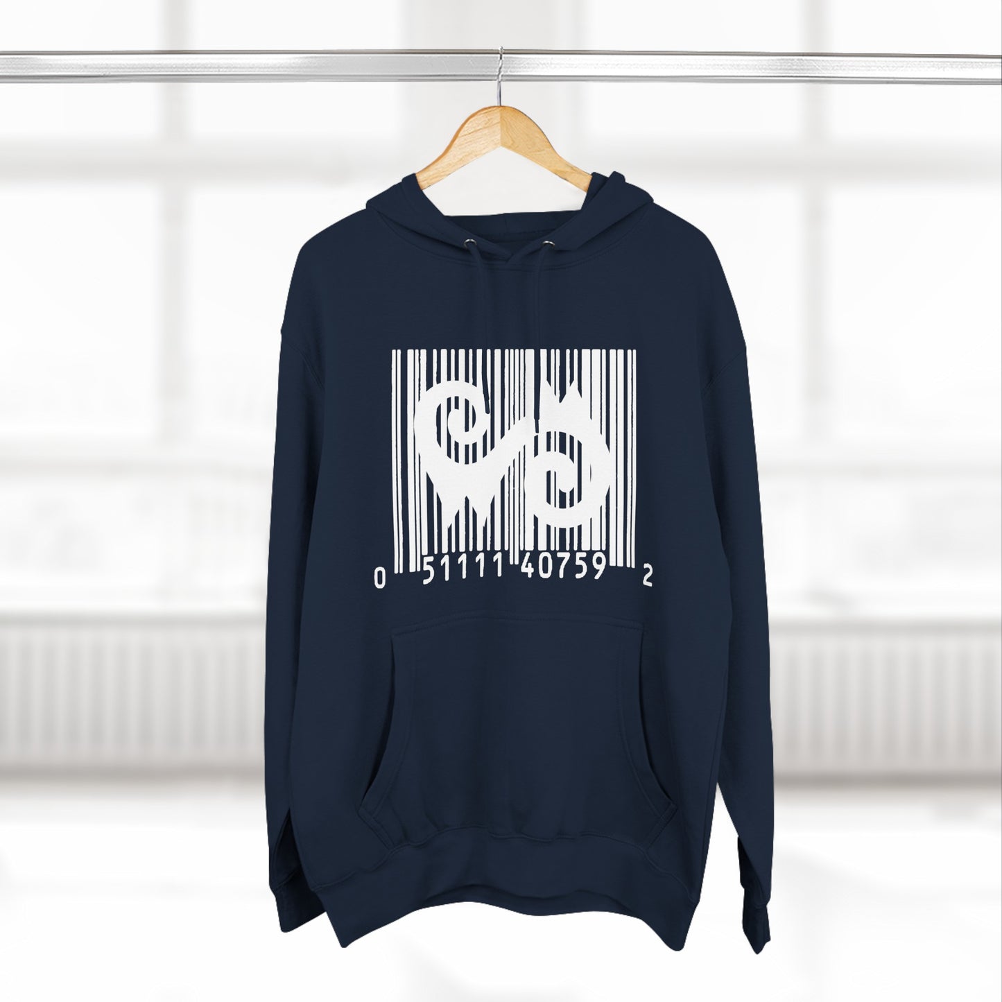 Tribal-loop Three-Panel Fleece Hoodie