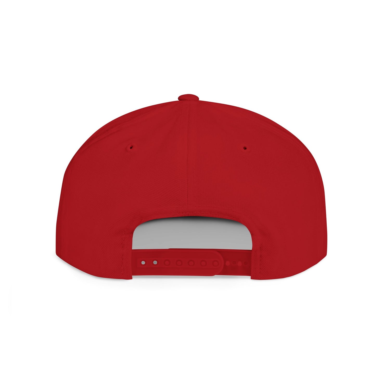 TribalLoop Flat Bill Snapback Hat — White Embroidered Logo Cap