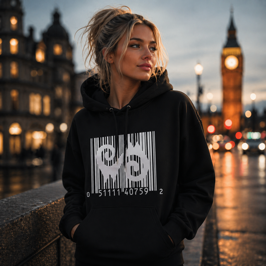 Tribal-loop Three-Panel Fleece Hoodie