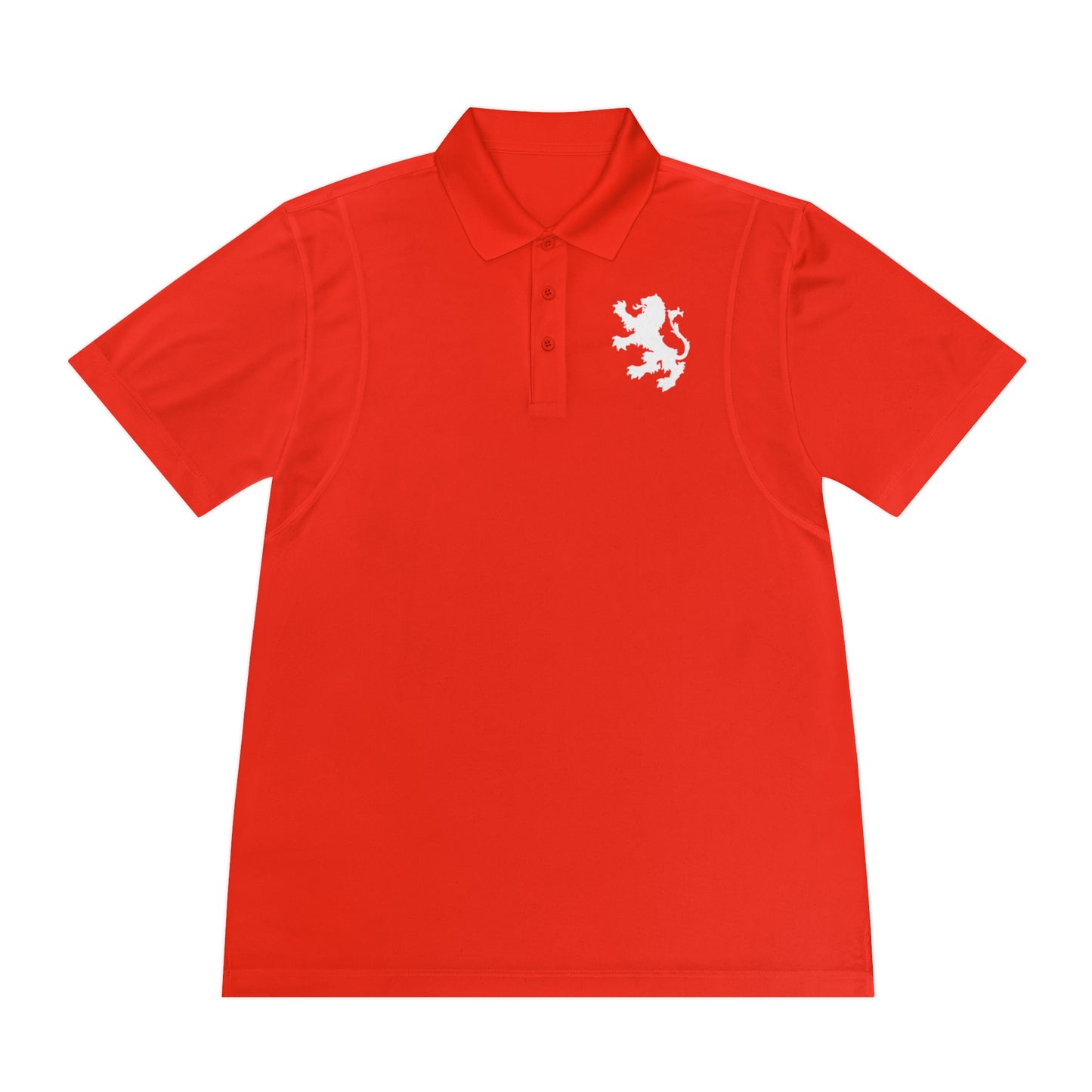 Tribal Loop Men's Sport Polo Shirt — White Lion