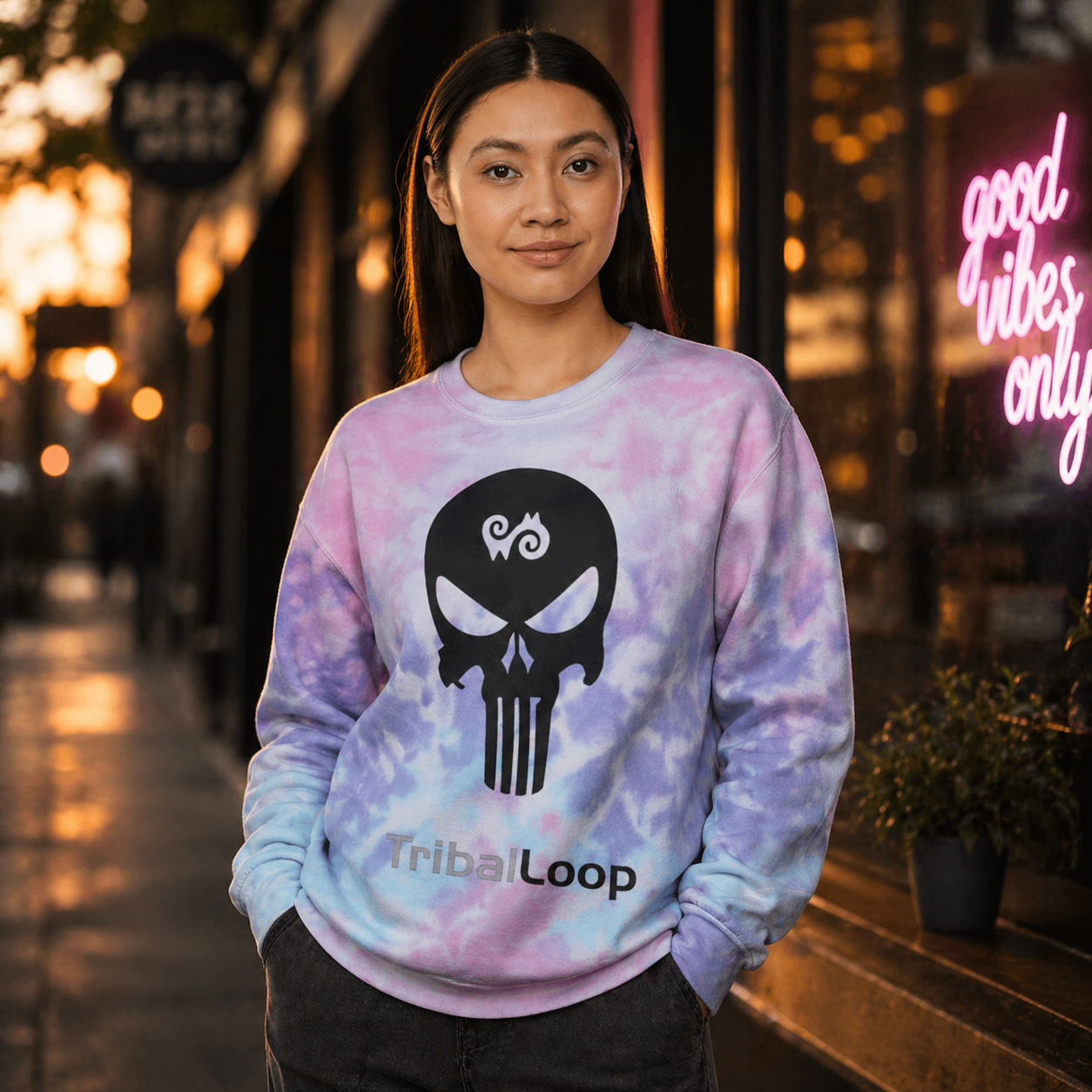 Tribal-loop Unisex Tie-Dye Sweatshirt