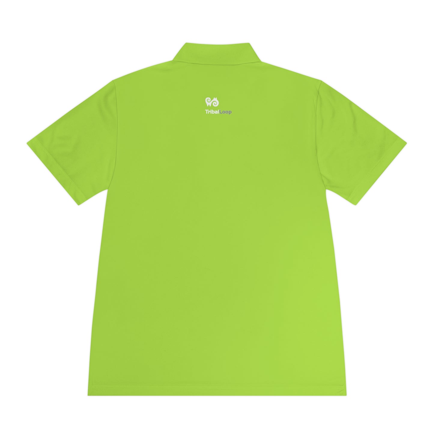 Tribal Loop Men's Sport Polo Shirt — White Lion
