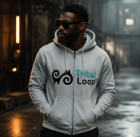 Tribal Loop Unisex Zip Hoodie