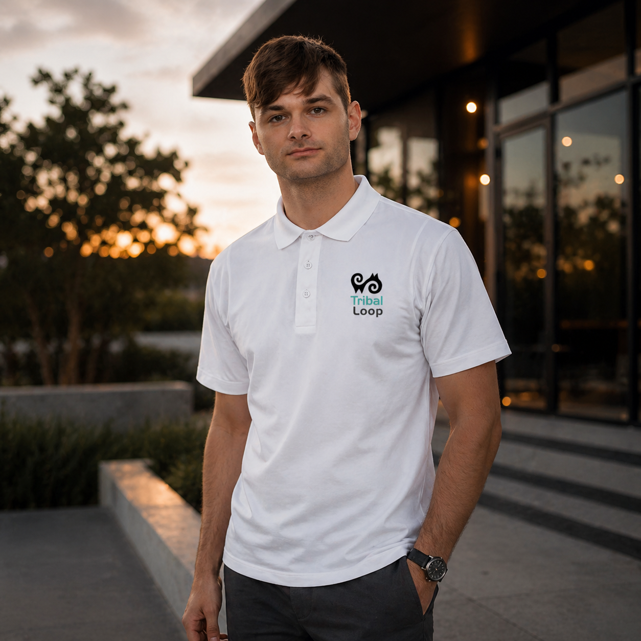 Tribal Loop Men's Sport Polo Shirt